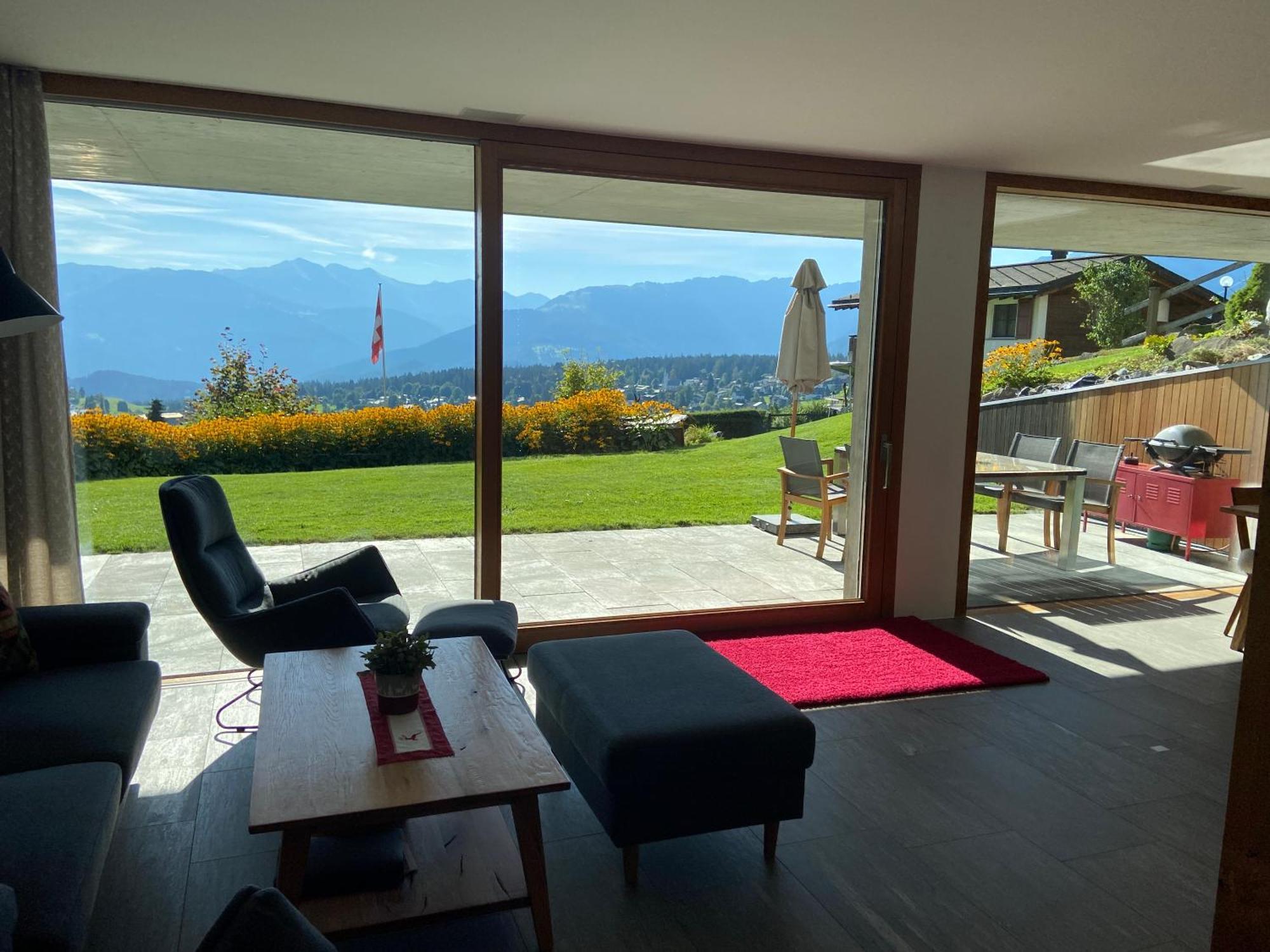 Casa Admisa, Spektakulaere Aussicht, Ski In And Out, Hochwertige Einrichtung, Valserstein Und Eiche Flims Zewnętrze zdjęcie