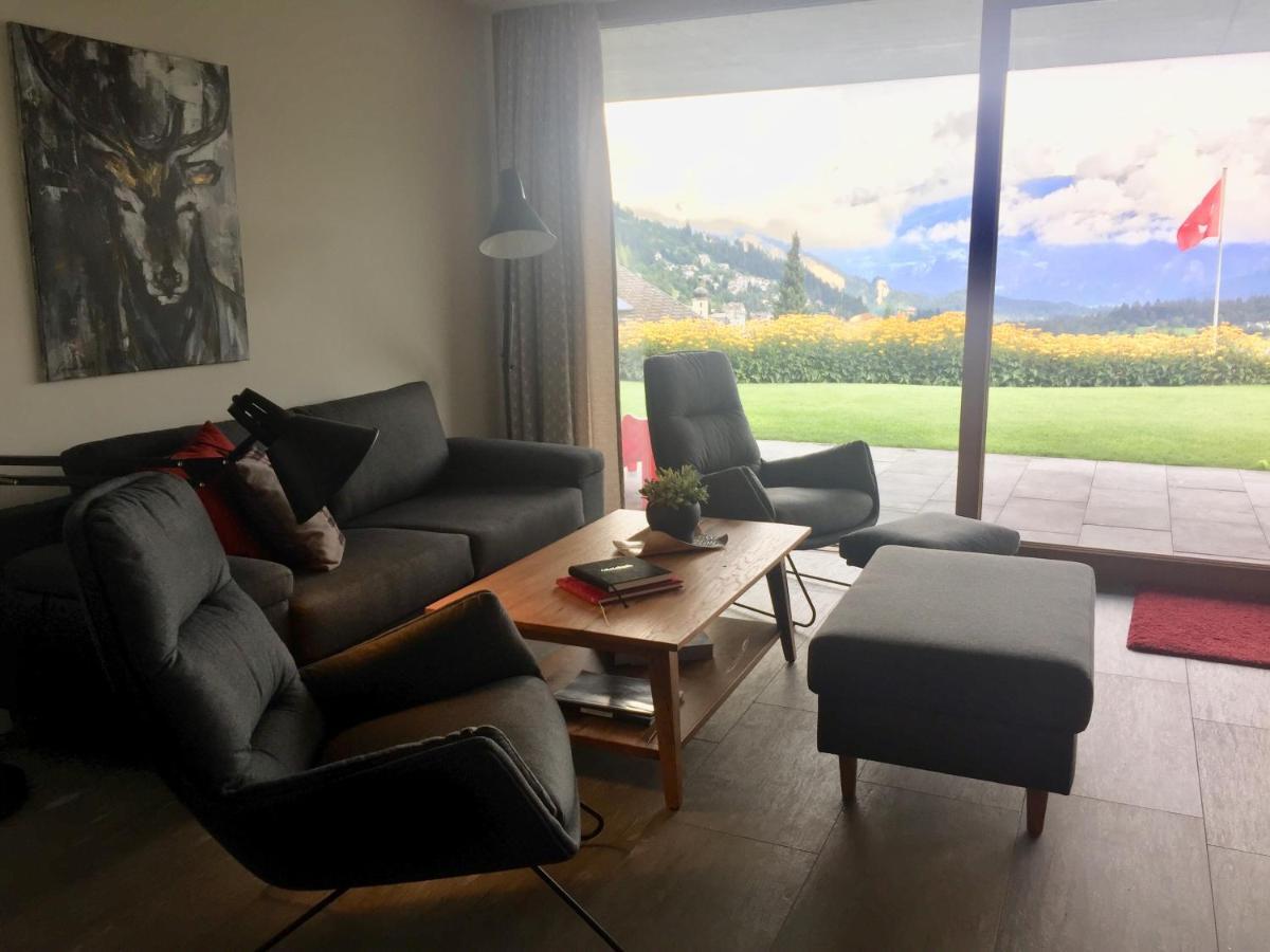 Casa Admisa, Spektakulaere Aussicht, Ski In And Out, Hochwertige Einrichtung, Valserstein Und Eiche Flims Zewnętrze zdjęcie